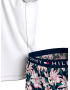 Γυναικείο Πυζαμάκι Tommy Hilfiger SS Woven Short SET UW0UW02975-0WU με shorts εμπριμέ